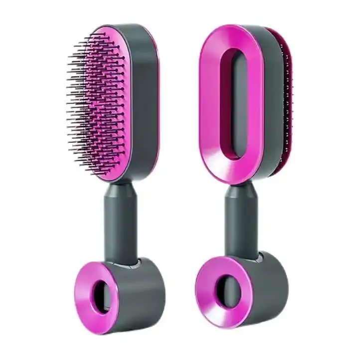 Self-Cleaning Hair Brush with One-Click Release | Massage Cushion Design