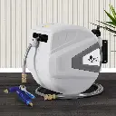 Green Fingers 30M Water Hose Reel Retractable Auto Rewind Wall Mount Garden Spray Gun