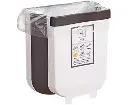 Hanging Trash Can Collapsible Small Garbage Waste Bin for Kitchen Cabinet Door (White)