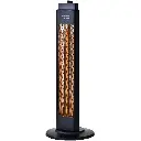 THERMOMATE Electric Heater Indoor or Outdoor, 1200W, 2 Radiant Heat Settings, Oscillating, Safety Tipping Shut Off