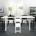 Artiss Dining Table Rectangular Extendable White