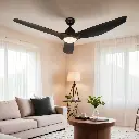 Devanti 64 Inch Ceiling Fan DC Motor w/Light w/Remote - Black