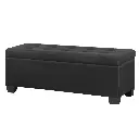 Artiss Storage Ottoman Blanket Box 97cm Linen Black
