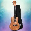 Alpha 23" Ukulele Natural Mahogany Concert Beginner Gift w/ Carry Bag