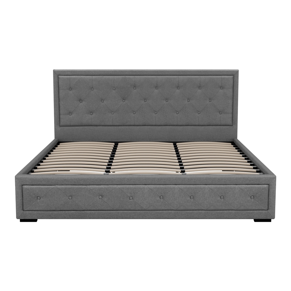 Artiss Bed Frame King Size Gas Lift Grey TIYO