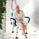 SHOWER CHAIR WITH ADJUSTABLE ARMRESTS