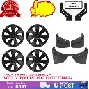 Tesla Y wheel cap 4 black and model Y front and rear PP TPE fender 4