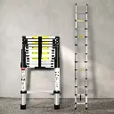 Traderight Multipurpose Ladder Telescopic 3.8M Silver 3.8 Meter
