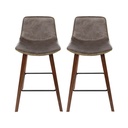Artiss Bar Stools Kitchen Counter Barstools Leather Wooden Chairs x2