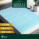 Giselle Bedding Memory Foam Mattress Topper 11-Zone 8cm Queen
