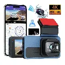 4K+2.5K Dual Dash Cam with WiFi GPS ADAS, Front and Rear Car Camera Recorder with 32GB Card