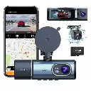 3 Channel 4K+1K+1K Dash Cam WiFi Car DVR Interior Cabin Camera Recorder with 32G Card