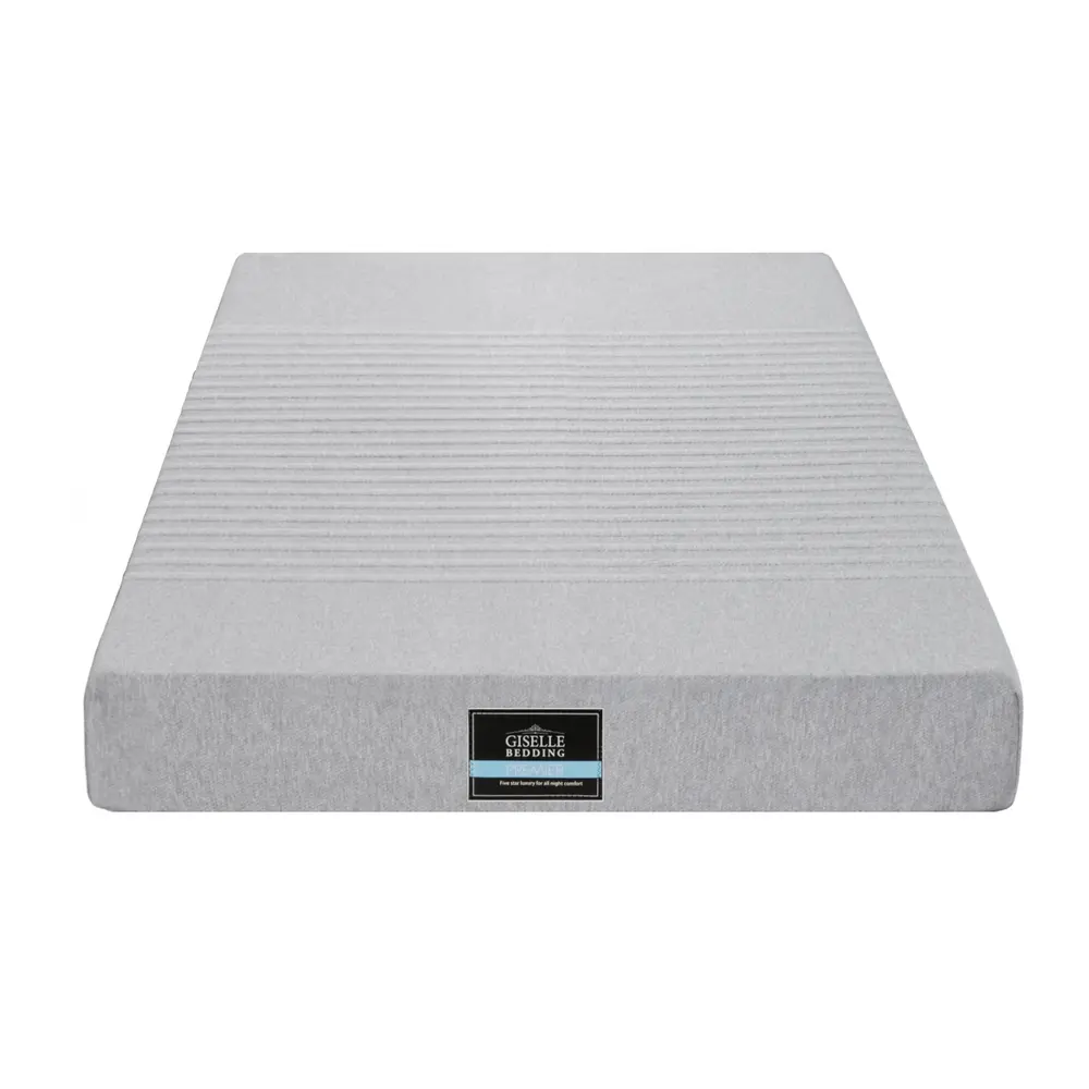 Giselle Bedding Cool Gel Memory Foam Mattress Charcoal 7-Zone Washable Bamboo Cover 15cm King Single