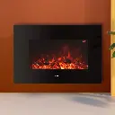 Devanti Electric Fireplace Fire Heater 2000W Black