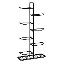 Everfit Ball Storage Rack Sports Equipment Organizer 7-Tier Holder for Garage Gym Black