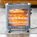 2200W Lenoxx Quartz Infrared Radiant Heater with Adjustable Thermostat and 2 Power Settings