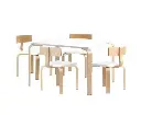Keezi 5PCS Kids Table and Chairs Set Activity Toy Play Desk