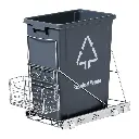Cefito Pull Out Bin Kitchen Cabinet Slide Garbage Rubbish Bins Basket 40L Grey