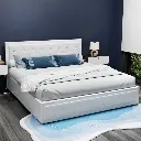 Artiss Bed Frame King Size Gas Lift White TIYO