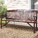 Gardeon 5FT Outdoor Garden Bench Wooden 3 Seat Chair Patio Furniture Charcoal
