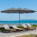 Centra 4M Double-sided Patio Umbrella Outdoor Umbrella Base Stand Grey