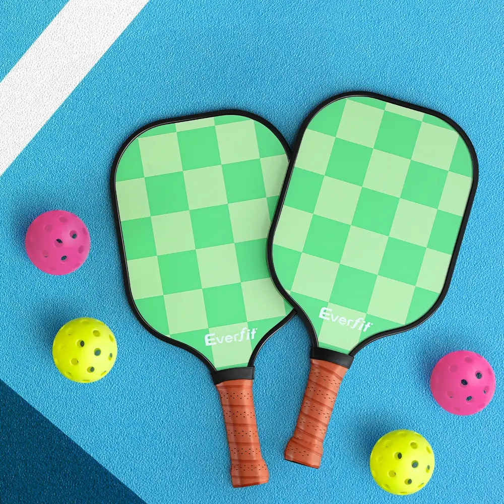 Everfit Pickleball Paddle Set Fiberglass with Balls Bag 2pcs