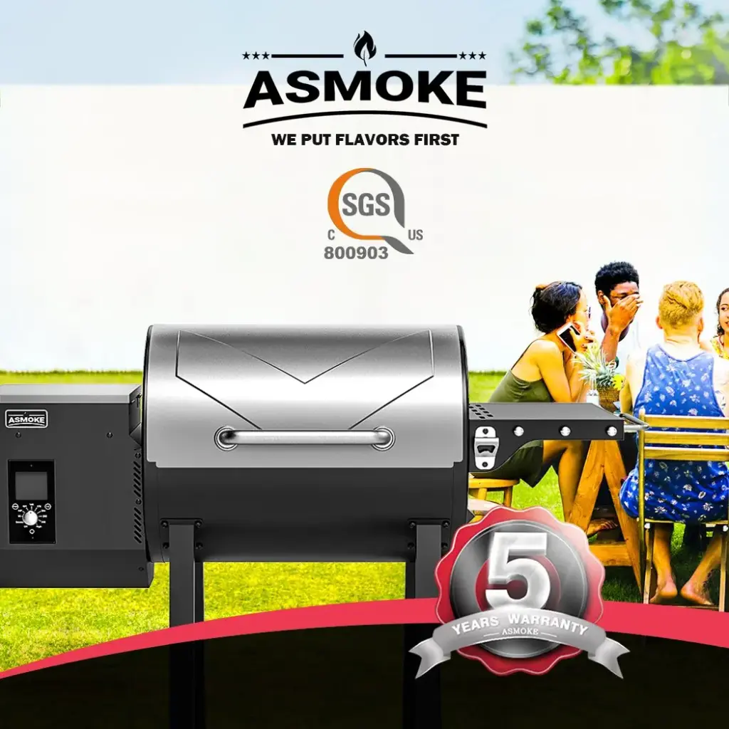 Asmoke WOOD PELLET GRILL SILVER