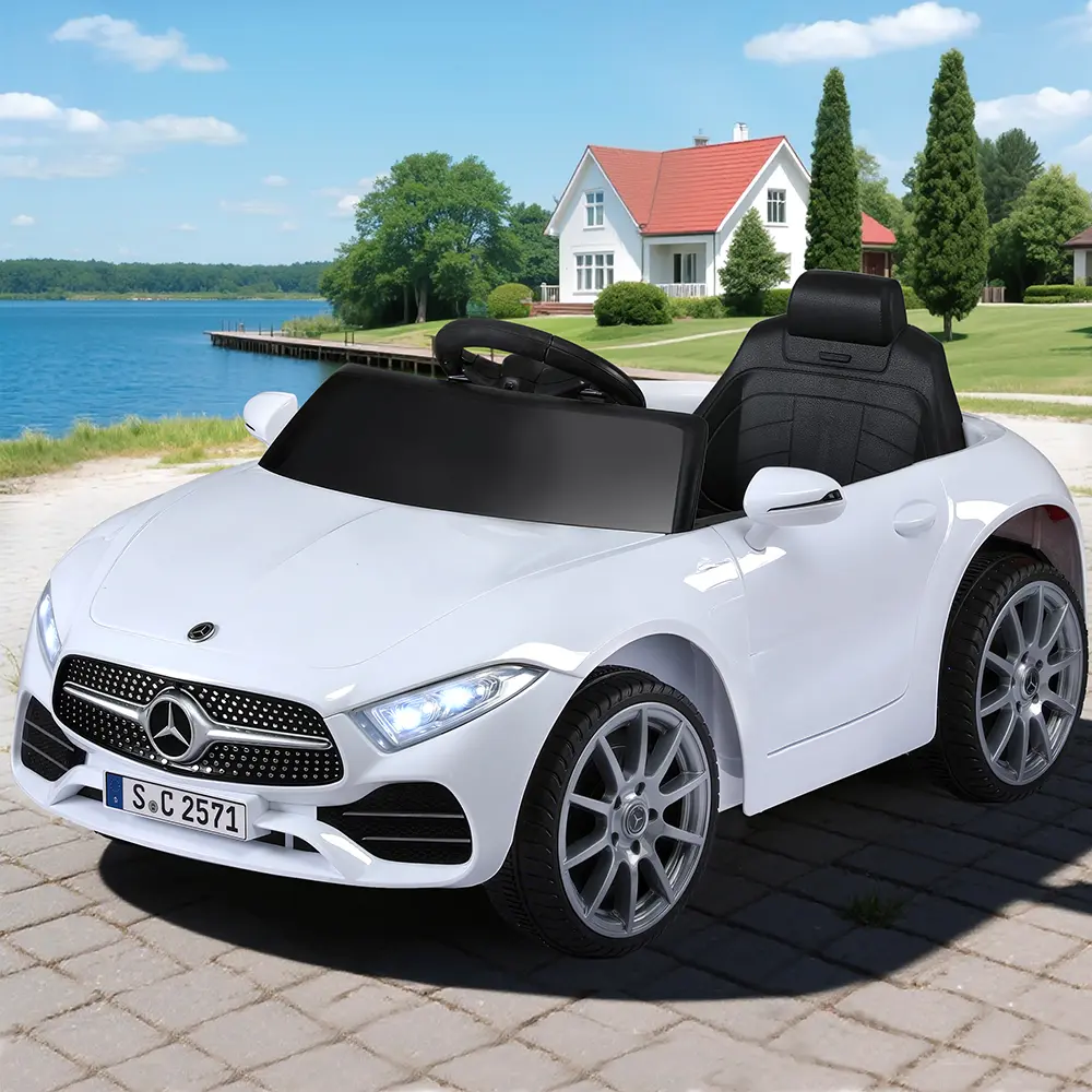 Kids Electric Ride On Car Licensed Outdoor Toys Cars Music Remote White