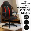 Sarantino Fayzo Racing Reclining Office Gaming Chair Black And Red