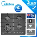 Midea Gas Glass Cooktop 60cm Black
