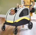 Dog Stroller w/ Divider, Foldable Pet Cart