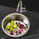 Cefito Kitchen Sink 43cm Round Stainless Steel Basin Single Bowl Silver