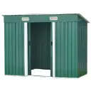 Garden Shed Flat 4ft x 6ft Outdoor Storage Shelter - Green
