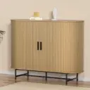 Artiss Buffet Sideboard Cupboard Cabinet Sliding Doors Pantry Storage Oak PIIA