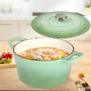 TOQUE 4L Enamel Dutch Oven Pot in Green Colour