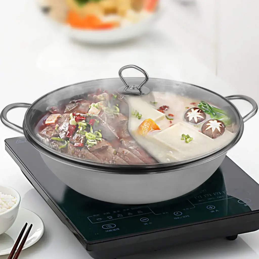 TOQUE Stainless Steel 36cm Twin Mandarin