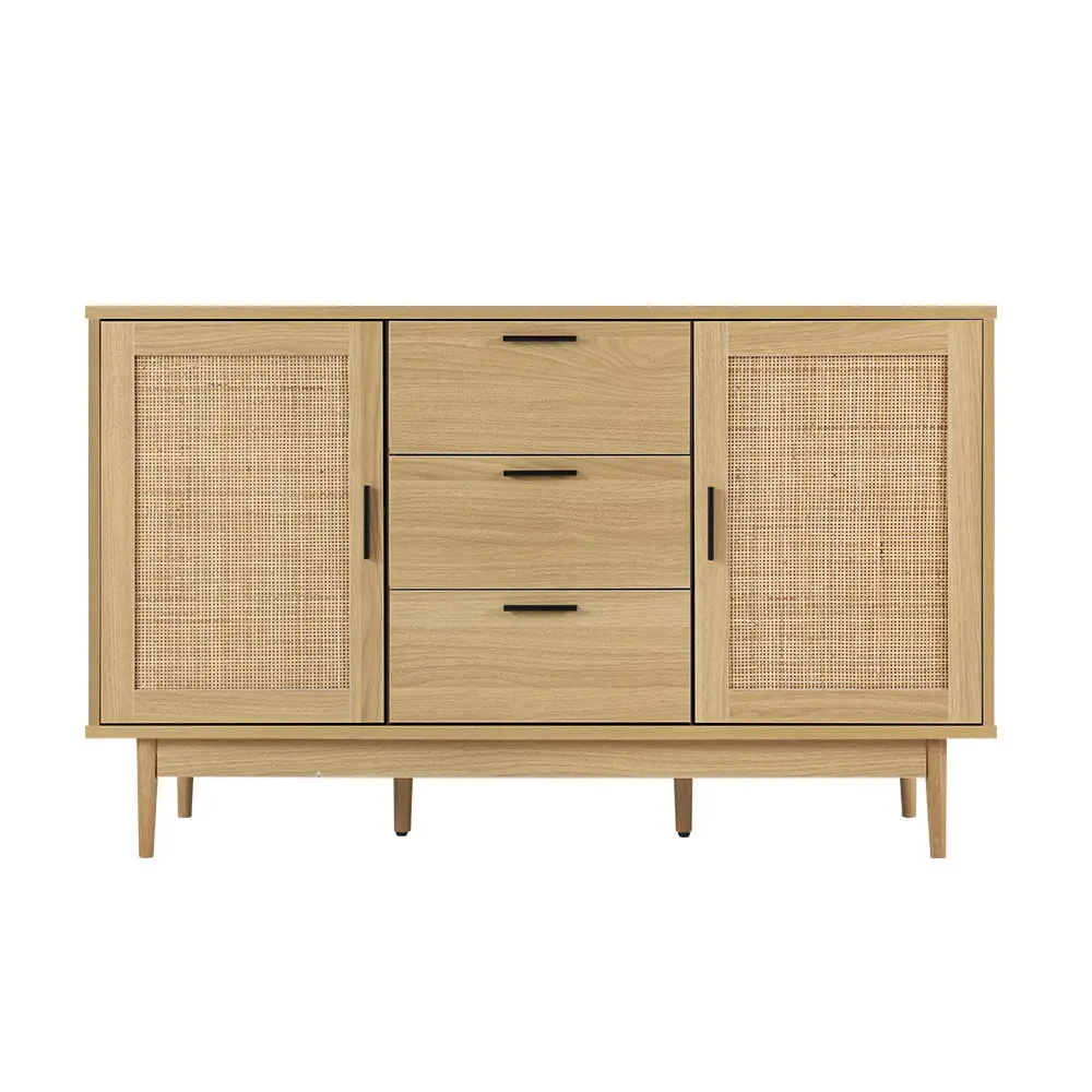 Artiss Rattan Buffet Sideboard - BRIONY Oak