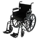 Orthonica 24in Foldable Steel Wheelchair - Black