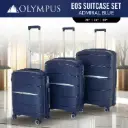 Olympus 3PC Eos Luggage Set Hard Shell Suitcase ABS+PC - Blue
