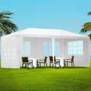 Instahut Gazebo 3x9m Marquee Wedding Party Tent Outdoor Camping Side Wall Canopy 5 Panel White