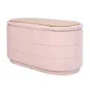 Coffee Table Storage Ottoman - Chenille Fabic Padded Blanket Box Bench CELIA - PINK