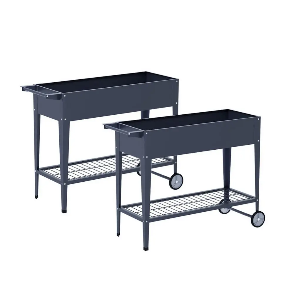 Green Fingers Raised Garden Bed x2 Elevated 100X40X80cm Planter Box Raised Container Herb