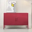 Artiss Buffet Sideboard Metal Cabinet - BASE Pink