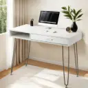 Artiss Computer Desk Drawer Cabinet Home Office Desks Workstation 100cm White