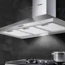 Devanti 900mm Range Hood 90cm Rangehood Stainless Steel