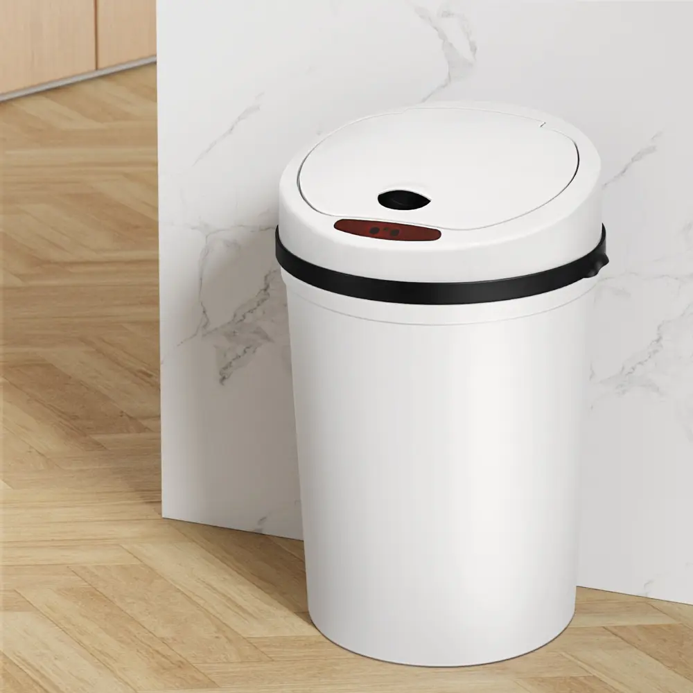 Devanti Sensor Bin Motion Rubbish Bins Kitchen Automatic Trash Can White 9L