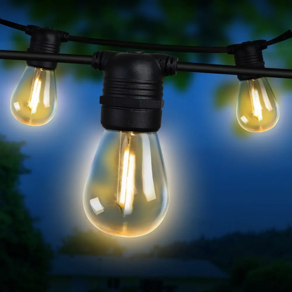 59m LED Festoon String Lights Christmas Decorations Wedding Party Outdoor Garden 