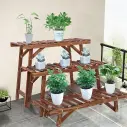 Pine Wood 3pcs Plant Stand Ladder Garden Flower Display