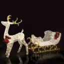 Jingle Jollys 215 LED Christmas Lights Reindeer Sleigh Decorations 