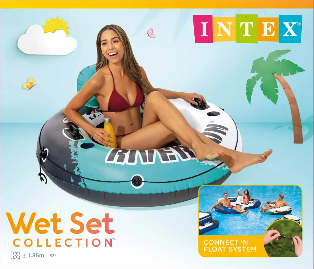 Intex River Run Aqua Inflatable Tube 